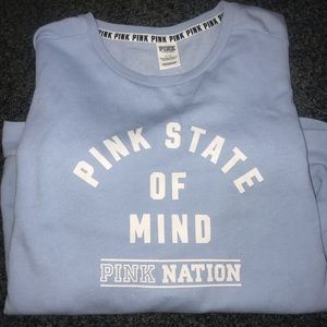 Pink baby blue light sweater